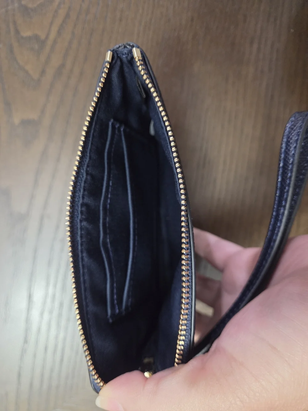 Coach compact leather